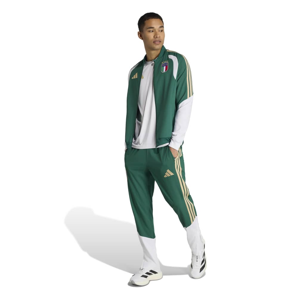 Adidas Italië Presentatie Trainingsbroek 2026-2028 Groen Wit Goud Adidas Italië Presentatie Trainingsbroek 2026-2028 Groen Wit Goud - foto 5
