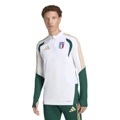Adidas Italië Trainingstrui 1/4-Zip 2026-2028 Wit Groen Goud