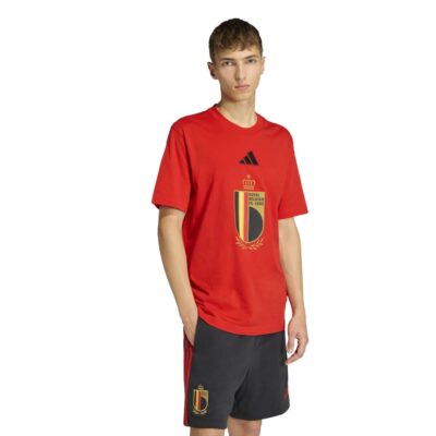 Adidas België DNA Graphic T-Shirt 2026-2028 Rood Zwart