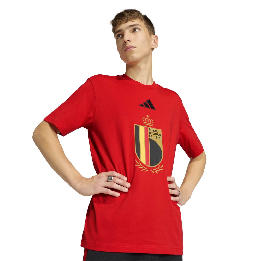 Adidas België DNA Graphic T-Shirt 2026-2028 Rood Zwart Adidas België DNA Graphic T-Shirt 2026-2028 Rood Zwart - foto 3