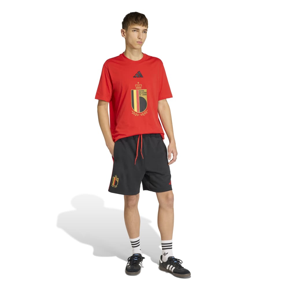 Adidas België DNA Broekje 2026-2028 Zwart Rood Adidas België DNA Broekje 2026-2028 Zwart Rood - Afbeelding 5
