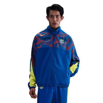 Nike FC Barcelona Woven Trainingspak Full-Zip 2025-2026 Donkerblauw Geel Rood - foto 3