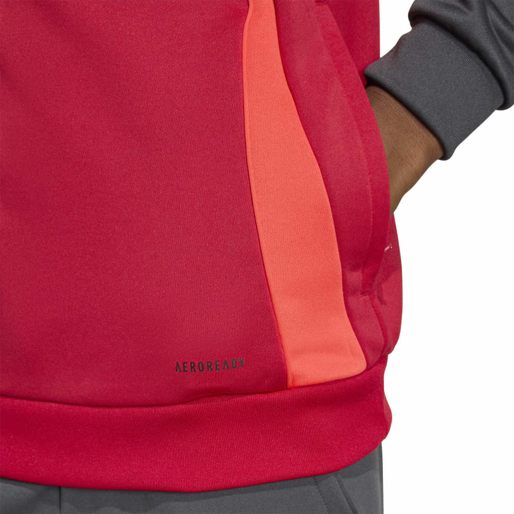 Adidas Liverpool Track Hoodie 1/4-Zip 2025-2026 Kids Rood Grijs Zilver Adidas Liverpool Track Hoodie 1/4-Zip 2025-2026 Kids Rood Grijs Zilver - foto 3