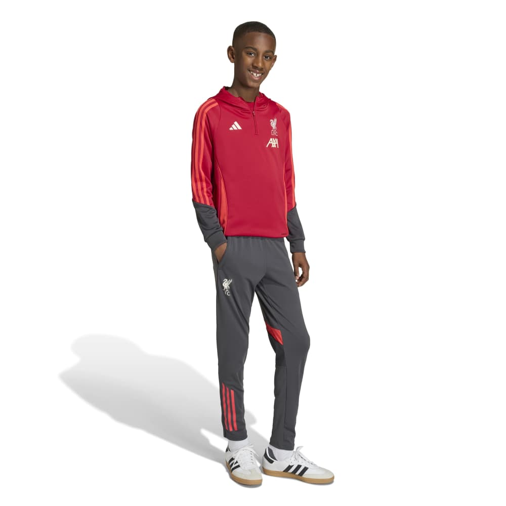 Adidas Liverpool Track Hoodie 1/4-Zip 2025-2026 Kids Rood Grijs Zilver Adidas Liverpool Track Hoodie 1/4-Zip 2025-2026 Kids Rood Grijs Zilver - foto 5
