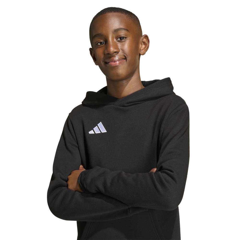 Adidas Entrada 26 Hoodie Joggingpak Kids Zwart Wit Adidas Entrada 26 Hoodie Joggingpak Kids Zwart Wit - Afbeelding 4