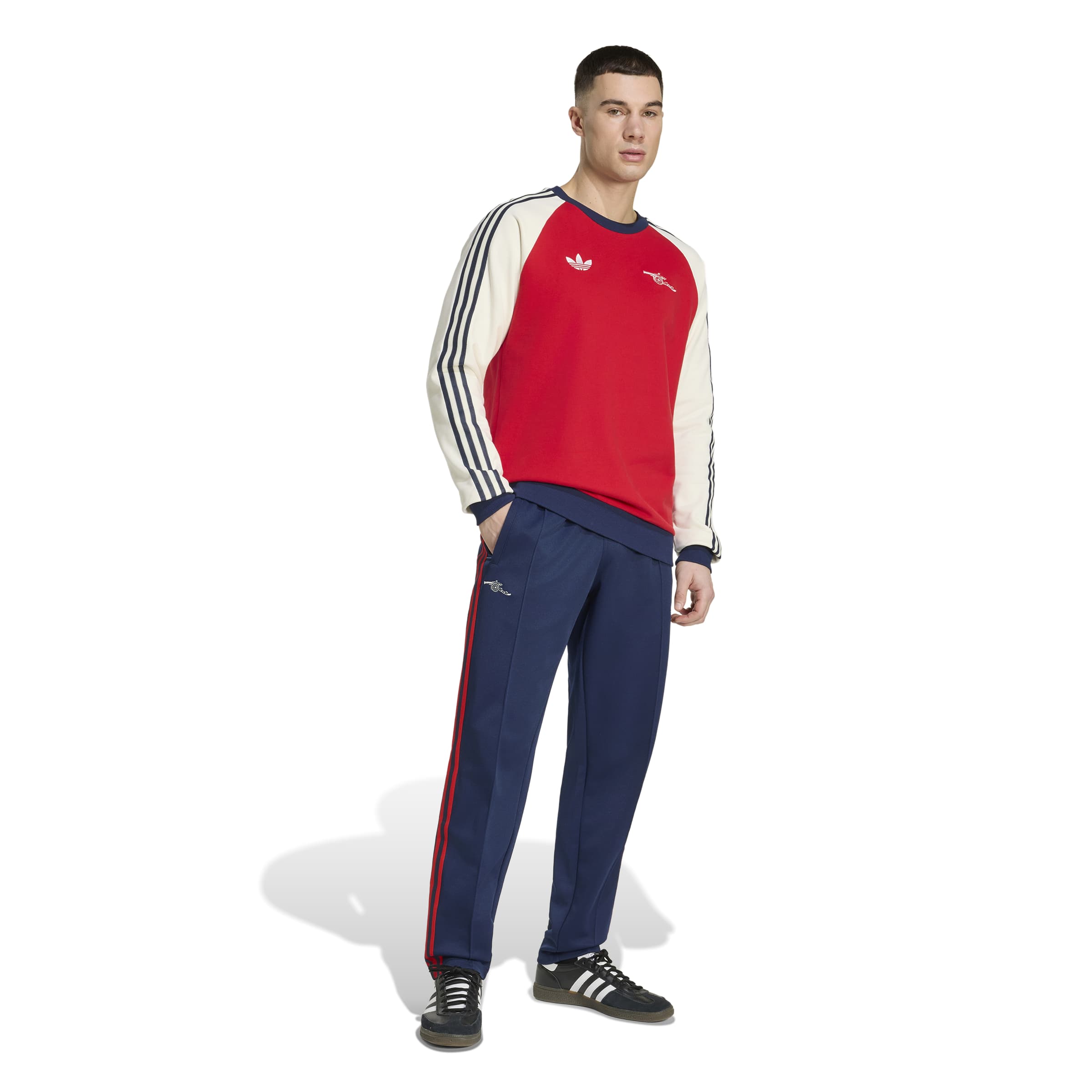 Adidas Arsenal Originals Crew Trainingspak Rood Donkerblauw Wit Adidas Arsenal Originals Crew Trainingspak Rood Donkerblauw Wit