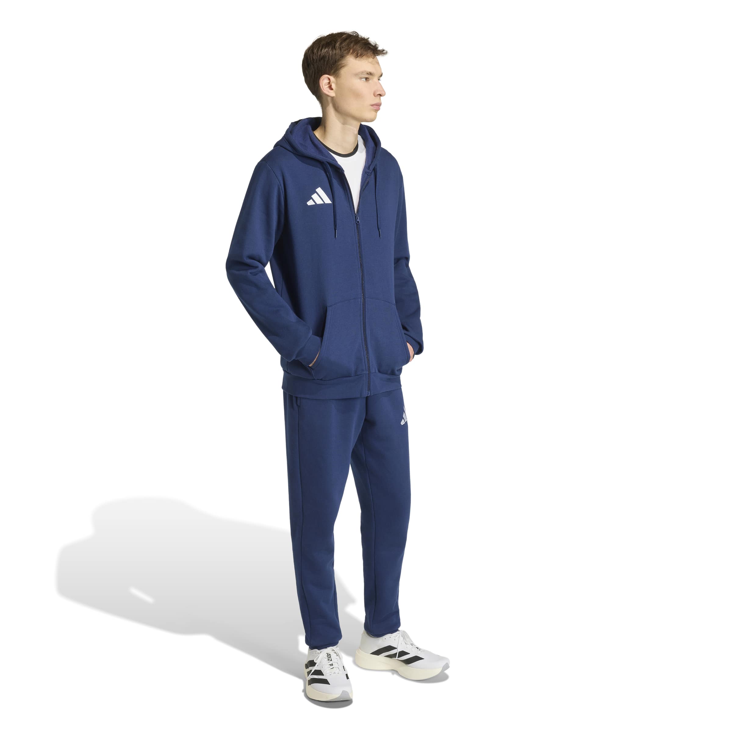 Adidas Entrada 26 Joggingpak Full-Zip Vest Donkerblauw Wit Adidas Entrada 26 Joggingpak Full-Zip Vest Donkerblauw Wit - Afbeelding 4