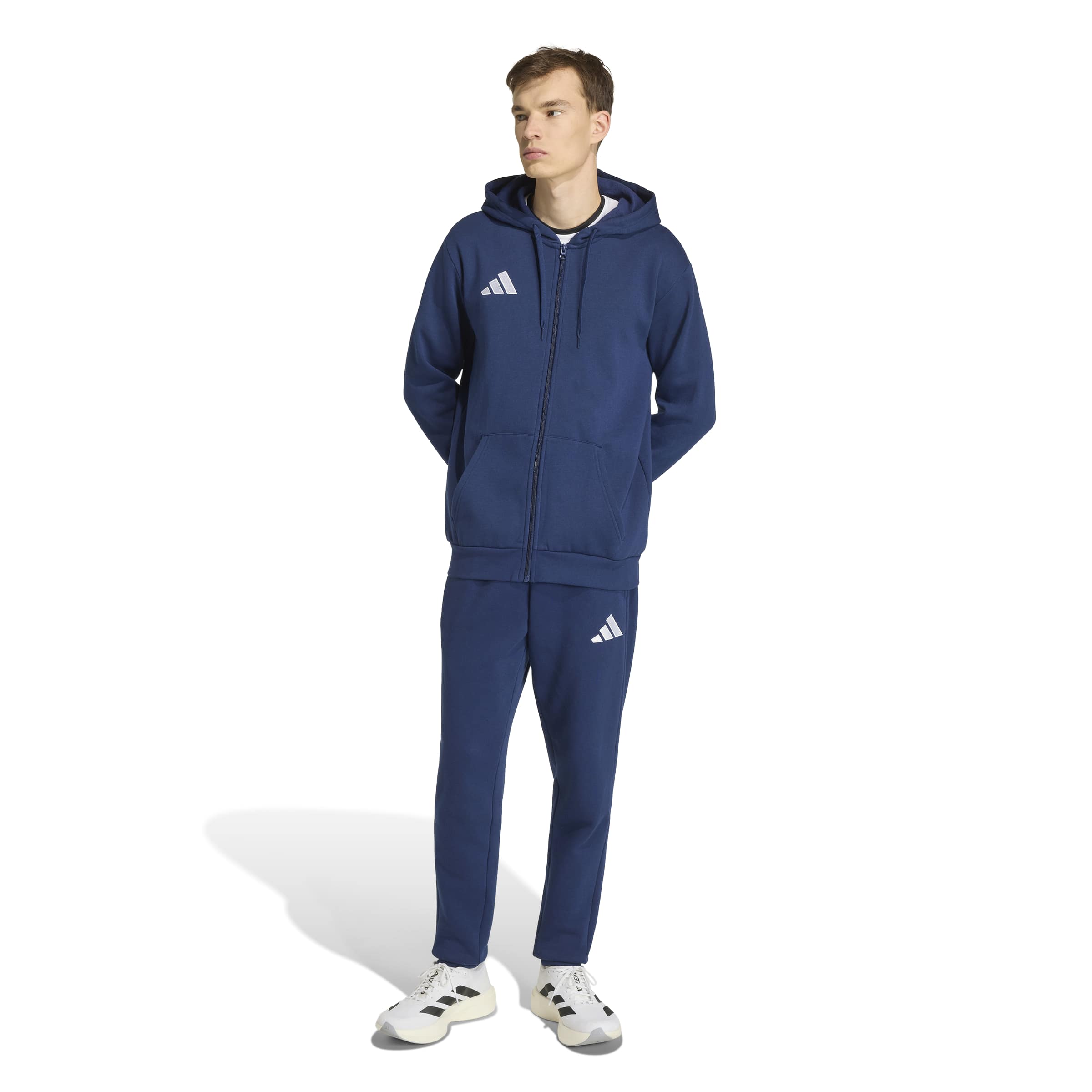 Adidas Entrada 26 Joggingpak Full-Zip Vest Donkerblauw Wit Adidas Entrada 26 Joggingpak Full-Zip Vest Donkerblauw Wit - Afbeelding 5