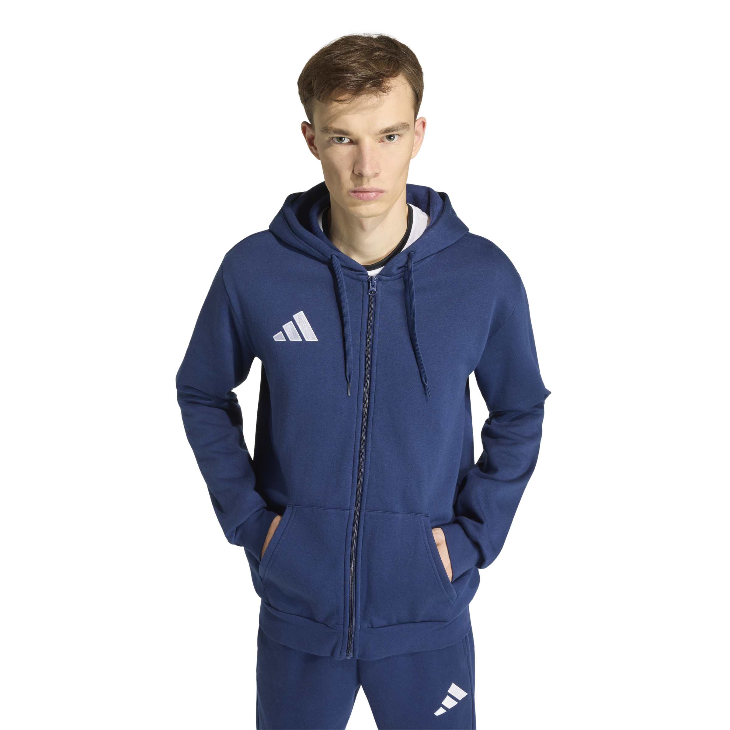 Adidas Entrada 26 Joggingpak Full-Zip Vest Donkerblauw Wit Adidas Entrada 26 Joggingpak Full-Zip Vest Donkerblauw Wit - Afbeelding 6