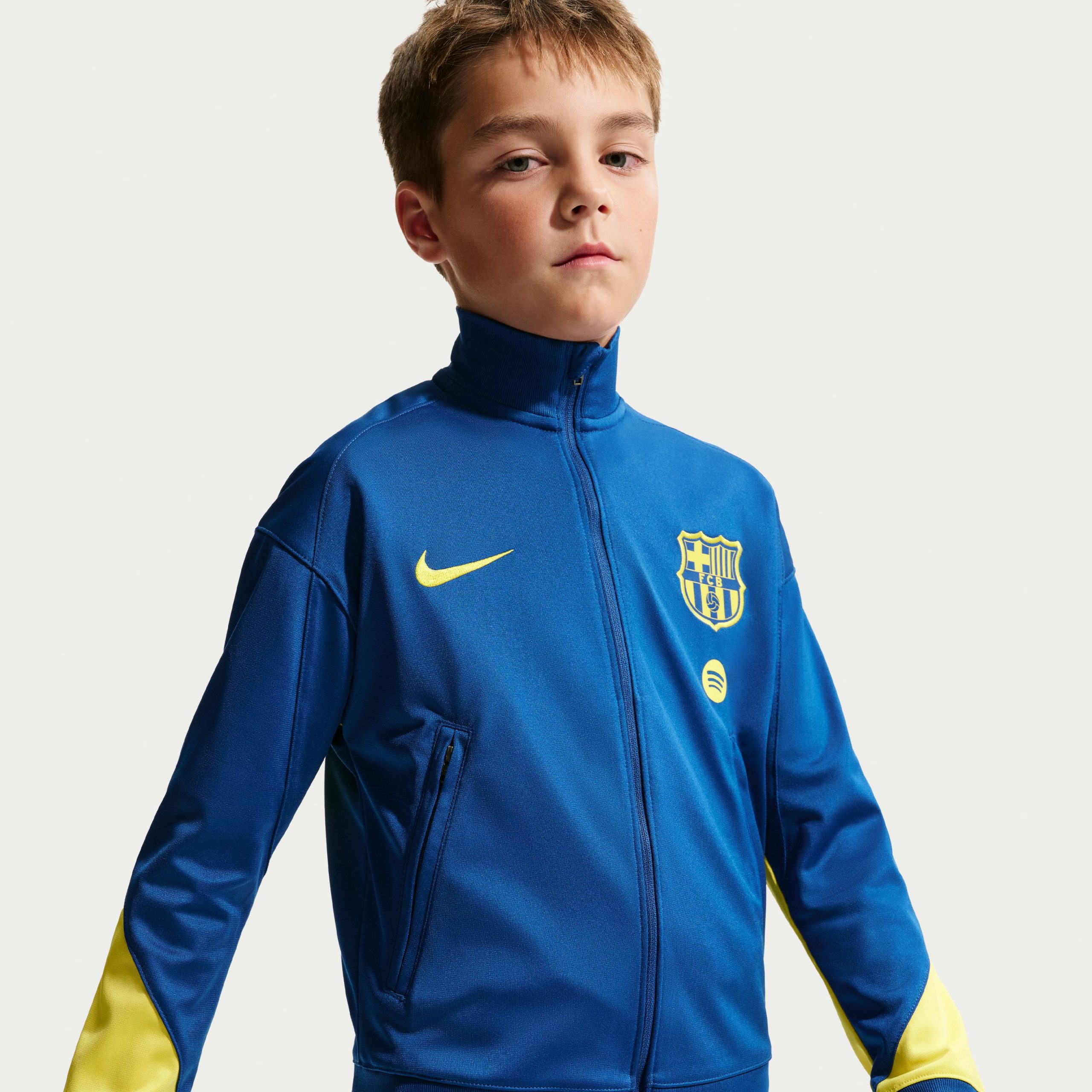 Nike FC Barcelona Strike Trainingspak 2025-2026 Kids Donkerblauw Felgeel Nike FC Barcelona Strike Trainingspak 2025-2026 Kids Donkerblauw Felgeel - foto 3