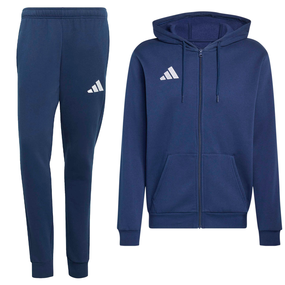 Adidas Entrada 26 Joggingpak Full-Zip Vest Donkerblauw Wit Adidas Entrada 26 Joggingpak Full-Zip Vest Donkerblauw Wit