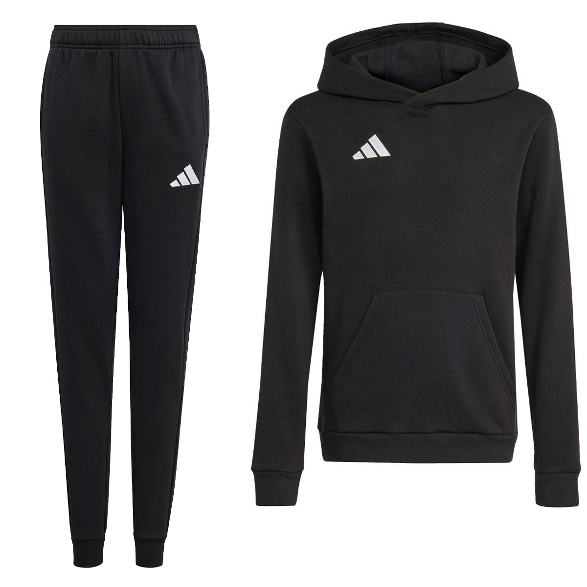 Adidas Entrada 26 Hoodie Joggingpak Kids Zwart Wit Adidas Entrada 26 Hoodie Joggingpak Kids Zwart Wit