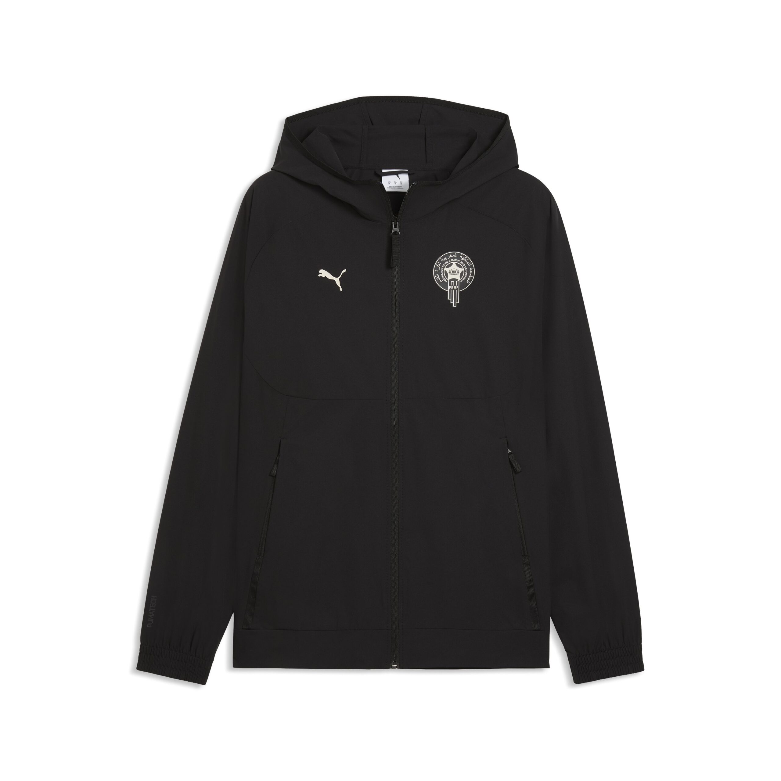 PUMA Marokko Pumatech Trainingsjack Hooded 2026-2028 Zwart Wit PUMA Marokko Pumatech Trainingsjack Hooded 2026-2028 Zwart Wit - Afbeelding 4