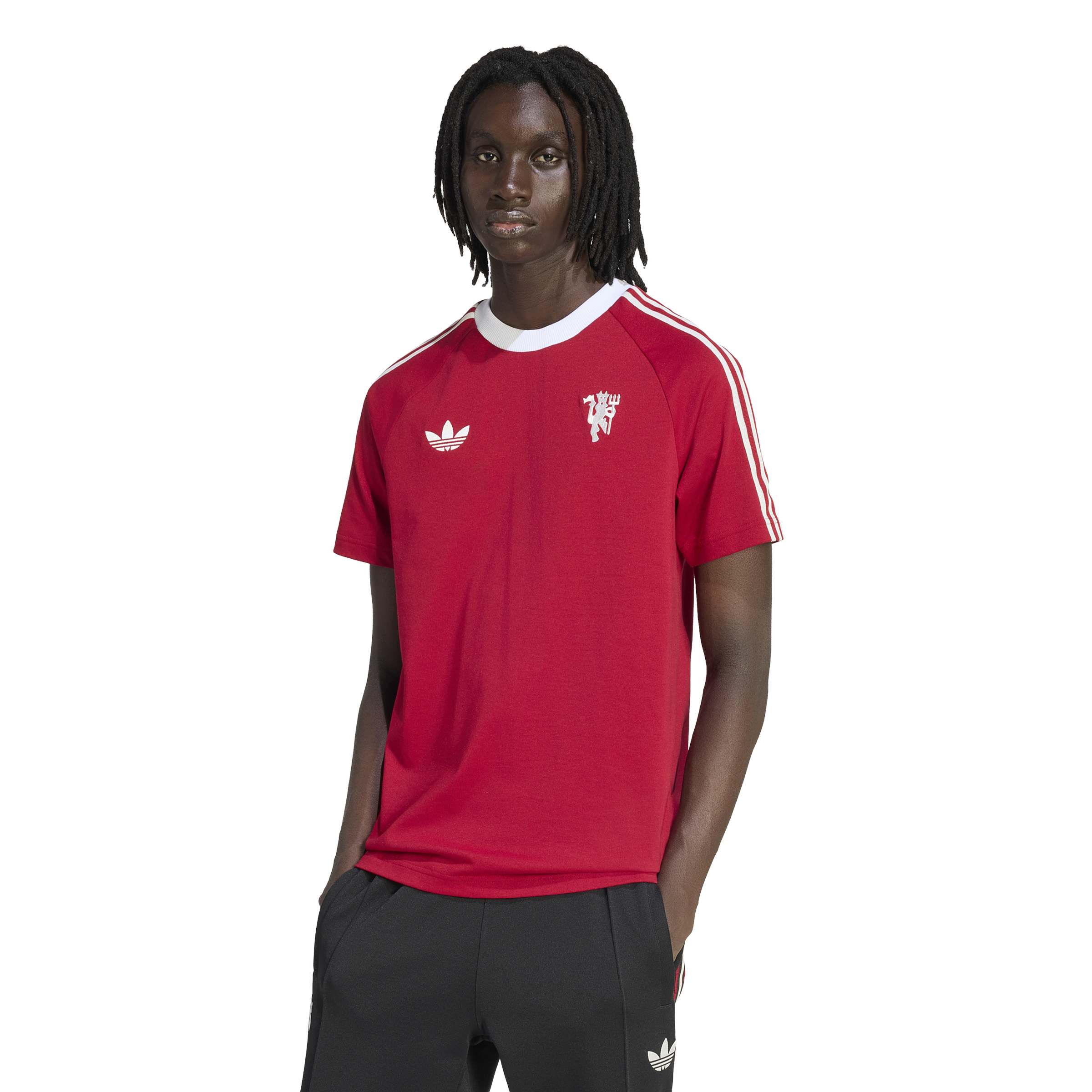 Adidas Manchester United Originals T-Shirt Rood Wit Adidas Manchester United Originals T-Shirt Rood Wit