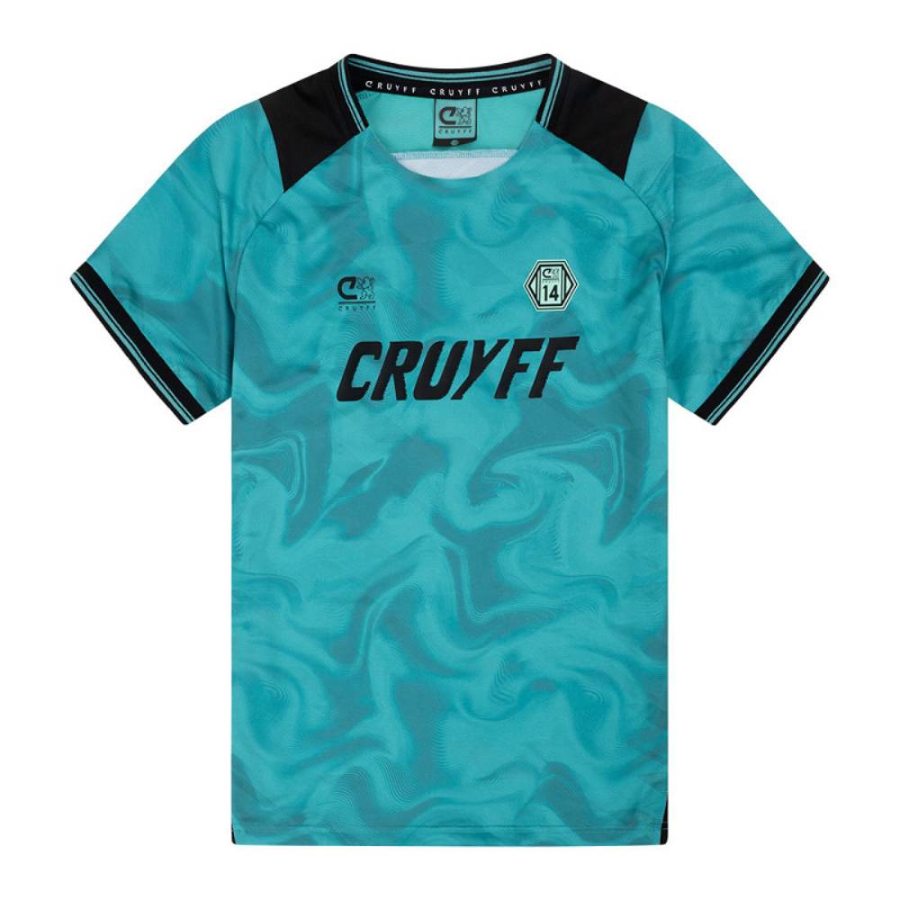 Cruyff Defense T-Shirt Kids Turquoise Zwart Cruyff Defense T-Shirt Kids Turquoise Zwart