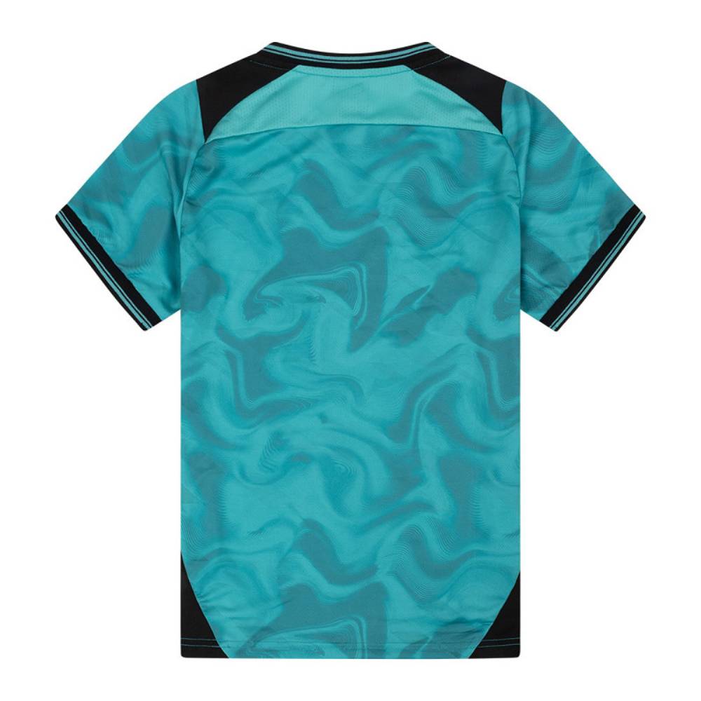 Cruyff Defense T-Shirt Kids Turquoise Zwart Cruyff Defense T-Shirt Kids Turquoise Zwart - Afbeelding 2