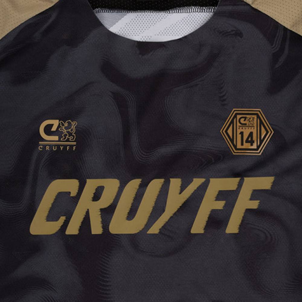 Cruyff Defense T-Shirt Kids Zwart Goud Cruyff Defense T-Shirt Kids Zwart Goud - Afbeelding 3
