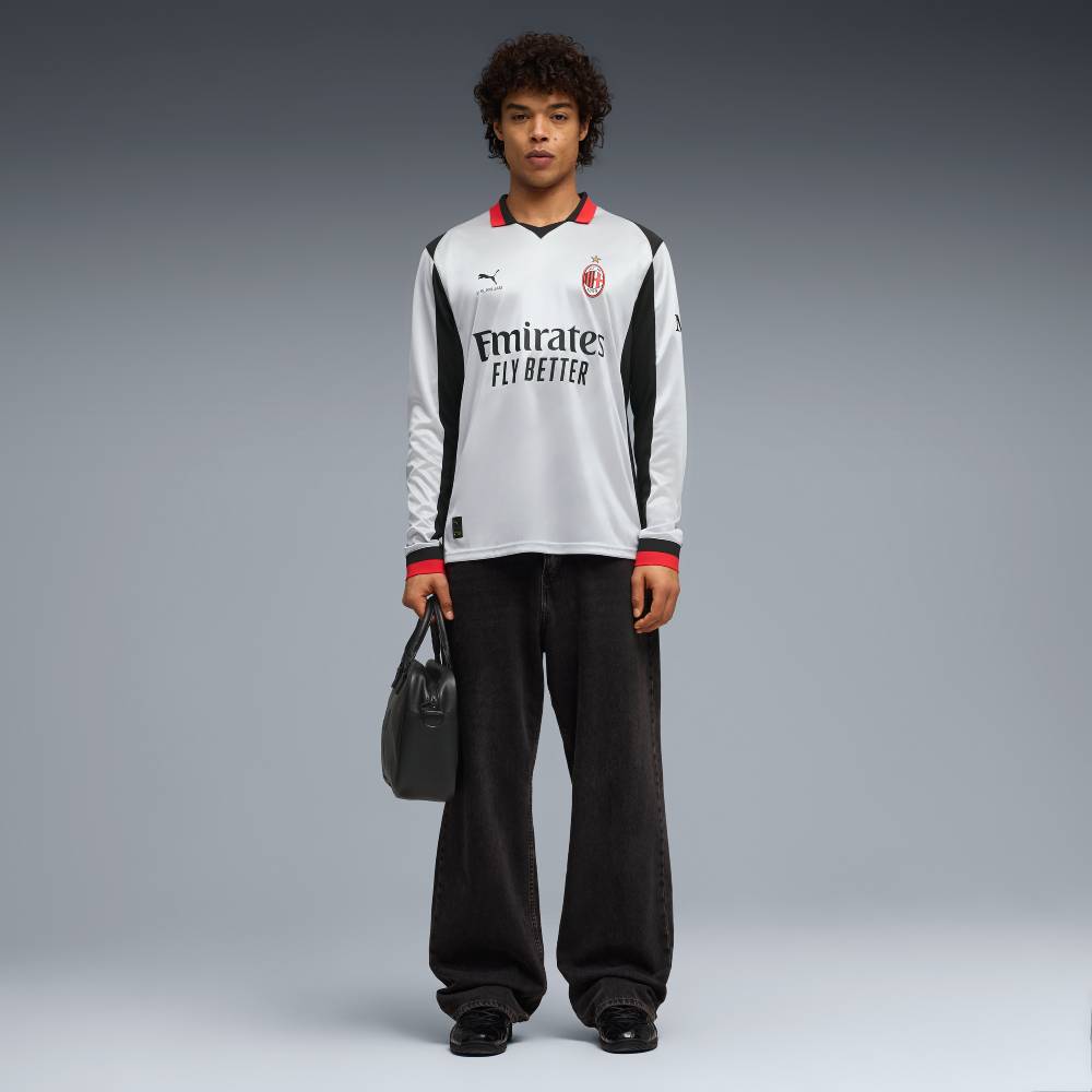 PUMA AC Milan X Slam Jam 4e Set Lange Mouwen 2025-2026 Zilver PUMA AC Milan X Slam Jam 4e Set Lange Mouwen 2025-2026 Zilver - Afbeelding 5