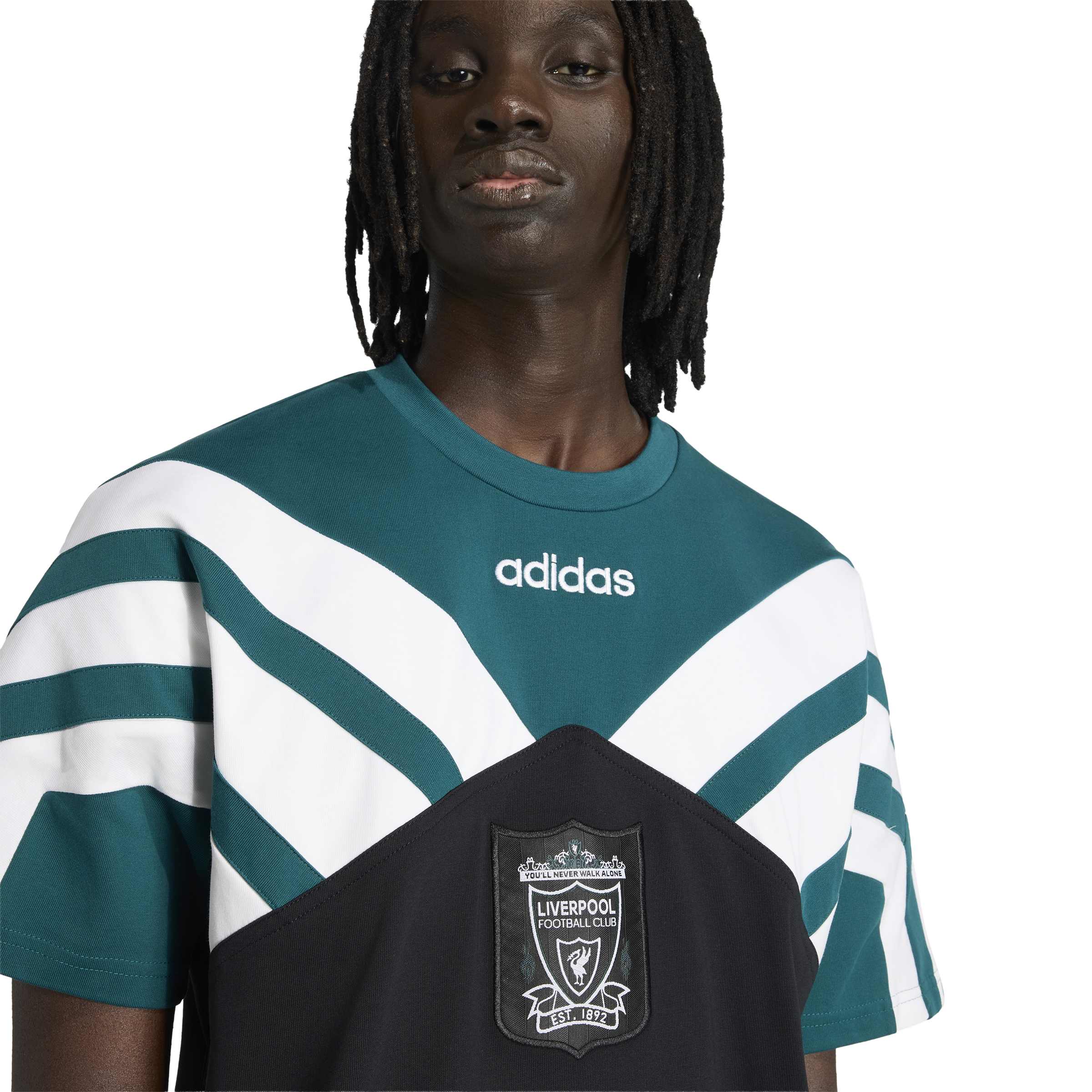 Adidas Liverpool T-Shirt 1995-1996 Zwart Groen Wit Adidas Liverpool T-Shirt 1995-1996 Zwart Groen Wit - foto 3