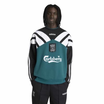 Adidas Liverpool Crew Sweater 1995-1996 Zwart Groen Wit