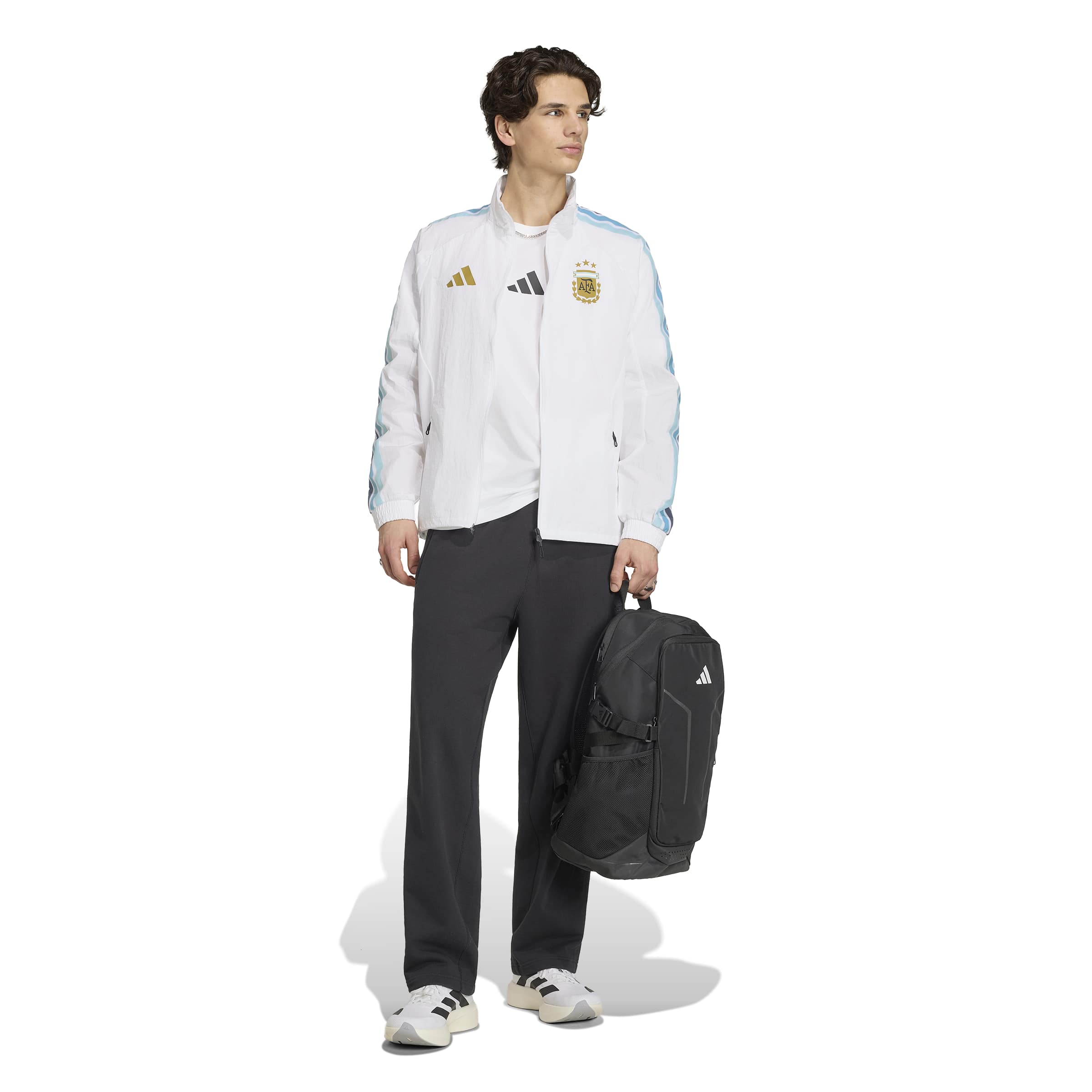 Adidas Argentinië Anthem Trainingsjack 2026-2028 Wit Goud Blauw Adidas Argentinië Anthem Trainingsjack 2026-2028 Wit Goud Blauw - Afbeelding 5