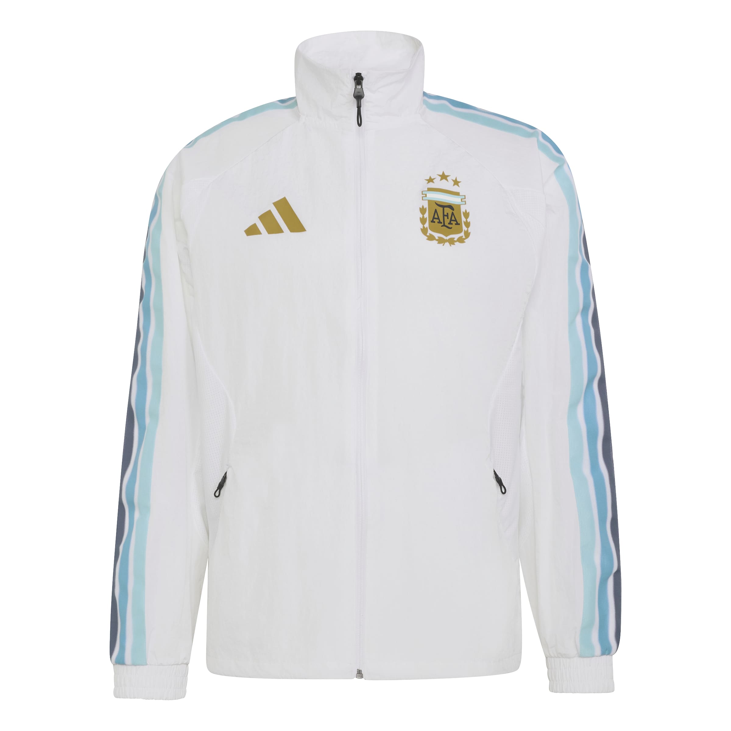 Adidas Argentinië Anthem Trainingsjack 2026-2028 Wit Goud Blauw Adidas Argentinië Anthem Trainingsjack 2026-2028 Wit Goud Blauw - Afbeelding 6