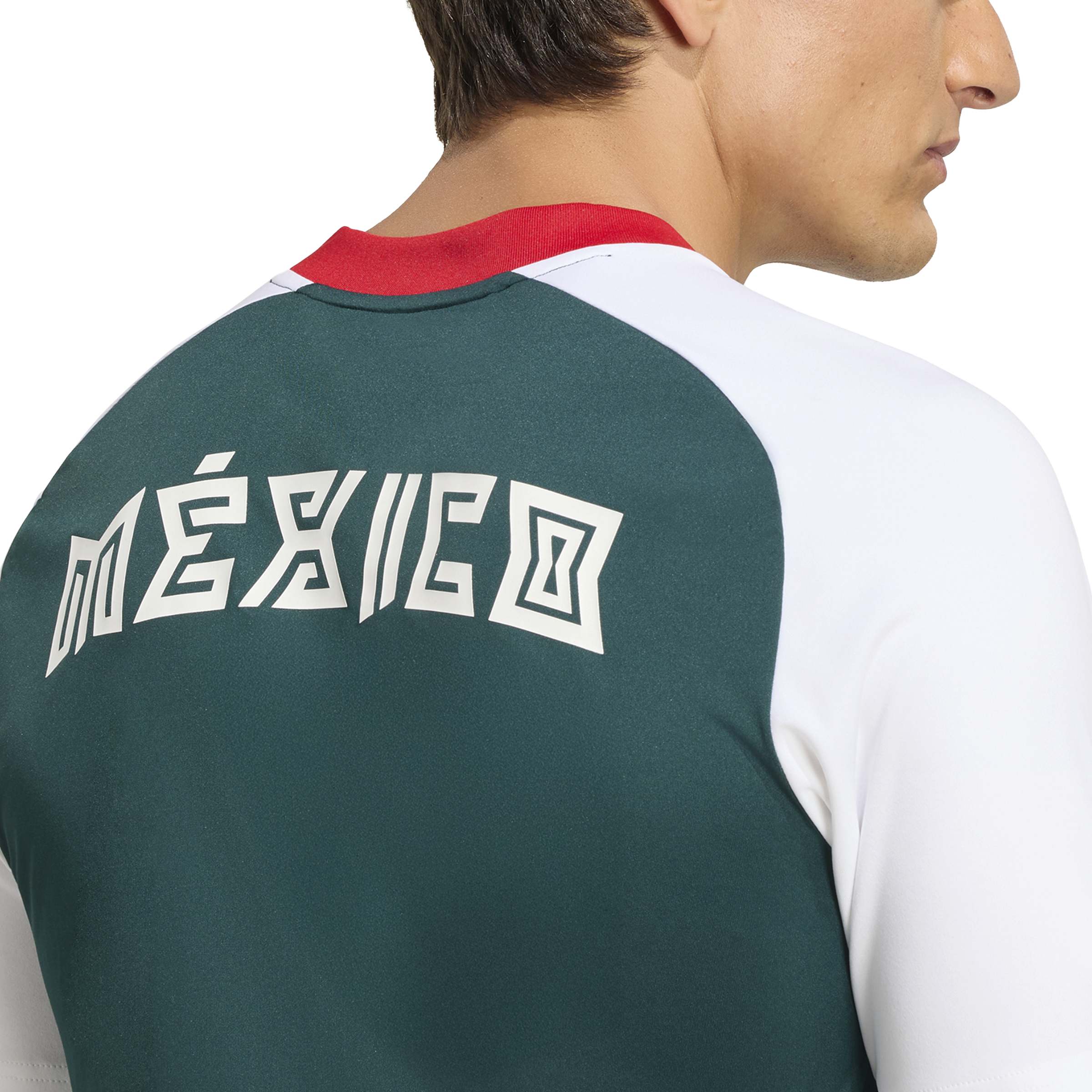Adidas Mexico Pre-Match Trainingsshirt 2026-2028 Donkergroen Wit Rood Adidas Mexico Pre-Match Trainingsshirt 2026-2028 Donkergroen Wit Rood - Afbeelding 4