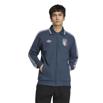 Adidas Italië Originals Anthem Trainingsjack Donkerblauw Wit