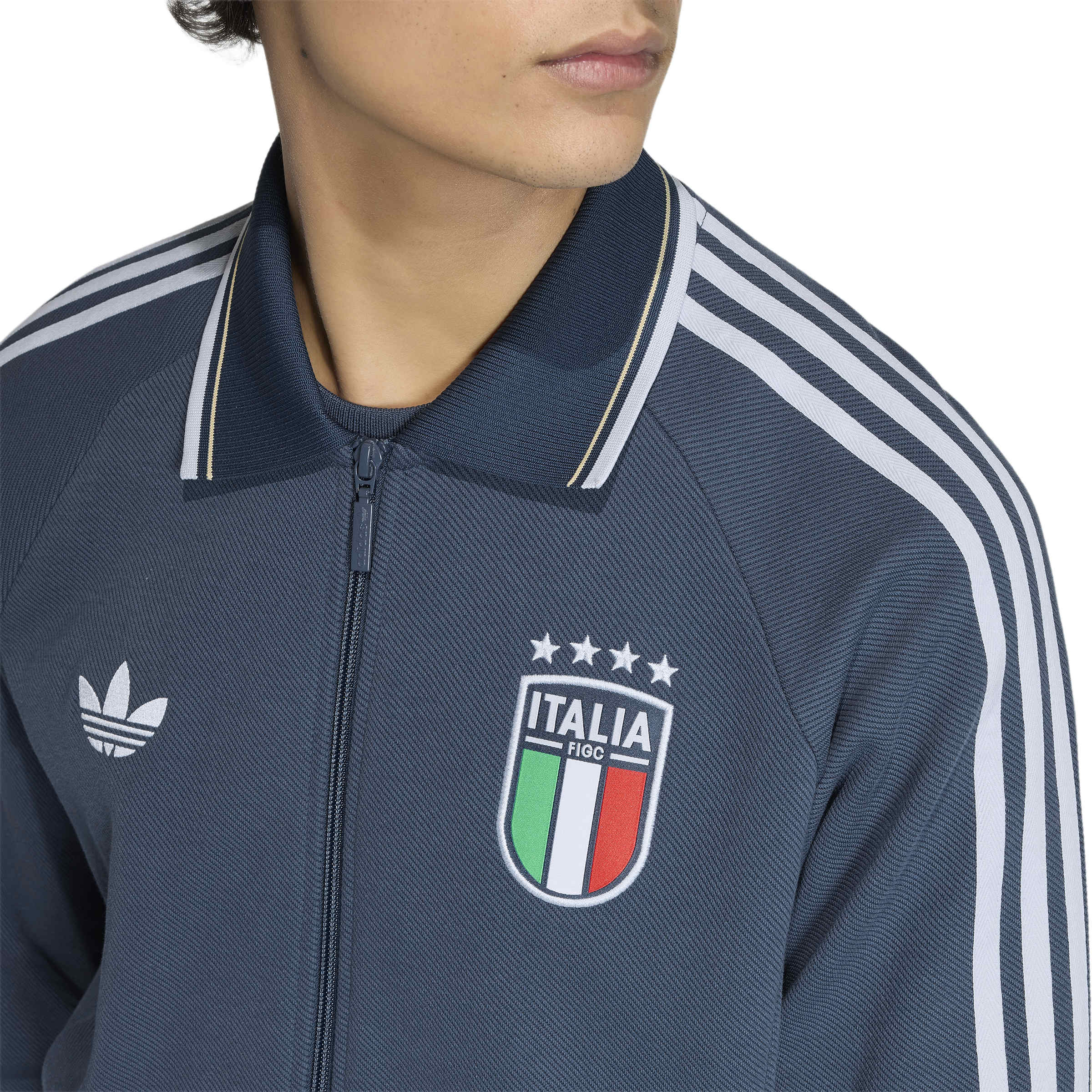 Adidas Italië Originals Anthem Trainingsjack Donkerblauw Wit Adidas Italië Originals Anthem Trainingsjack Donkerblauw Wit - foto 3