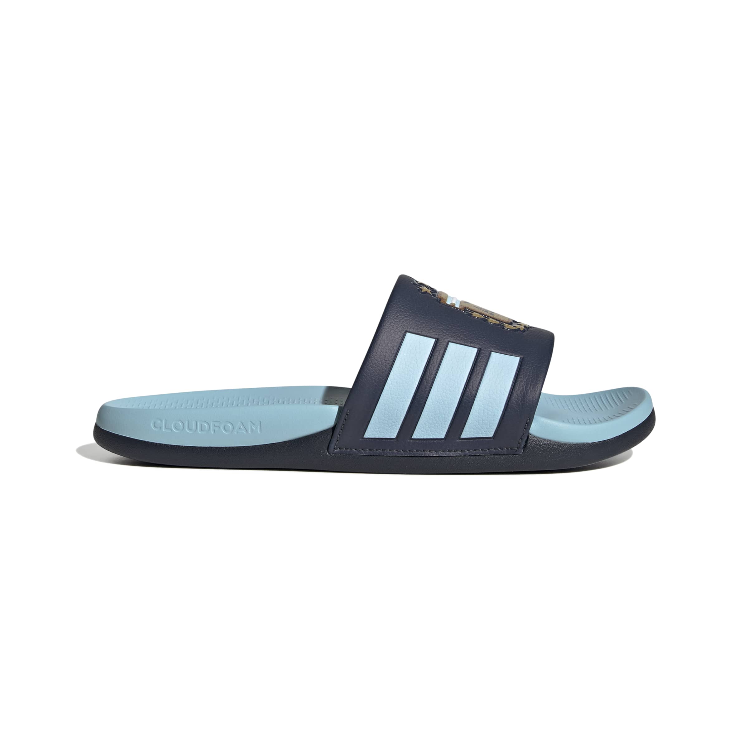 Adidas Adilette Argentinië Slippers Lichtblauw Donkerblauw Goud Adidas Adilette Argentinië Slippers Lichtblauw Donkerblauw Goud