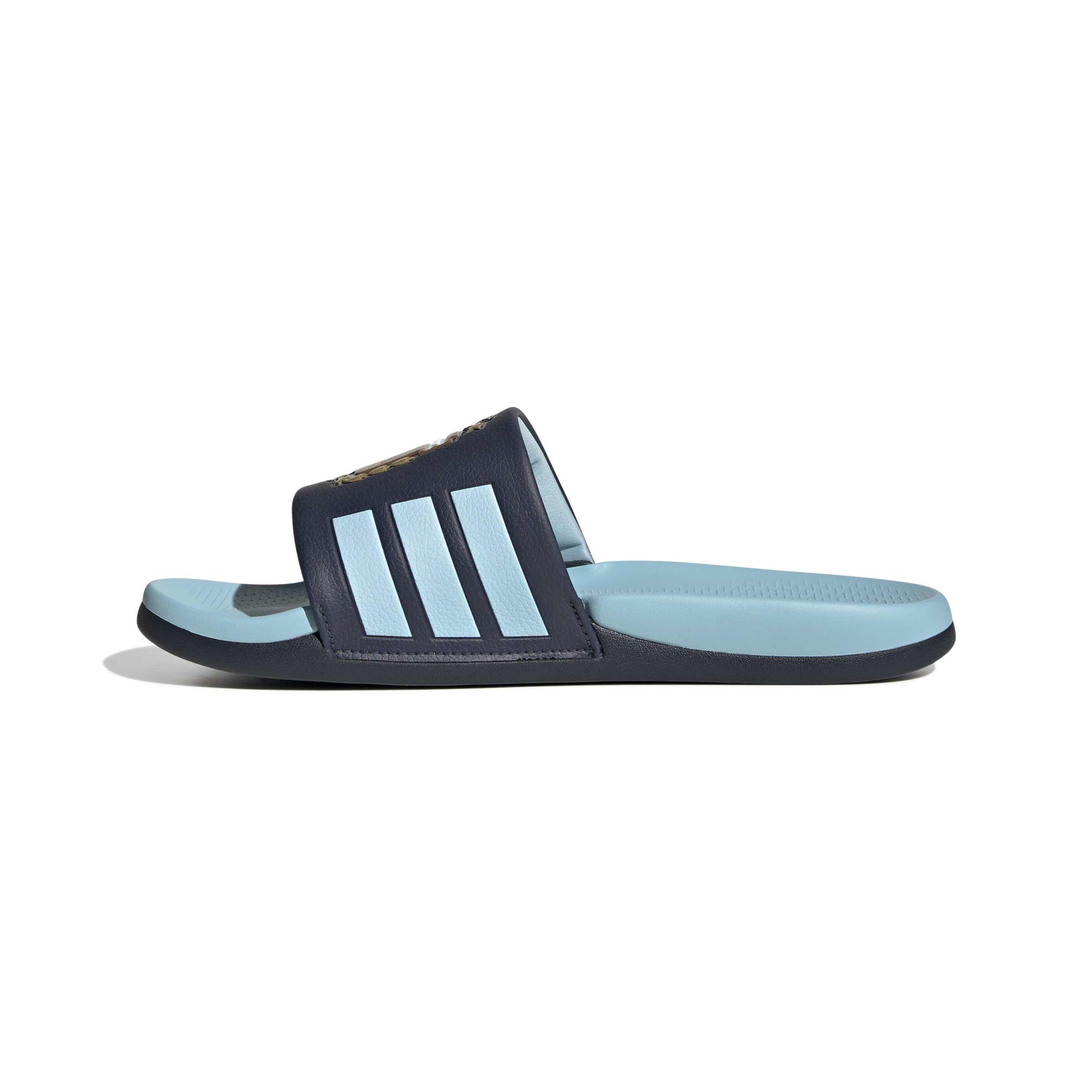 Adidas Adilette Argentinië Slippers Lichtblauw Donkerblauw Goud Adidas Adilette Argentinië Slippers Lichtblauw Donkerblauw Goud - Afbeelding 2