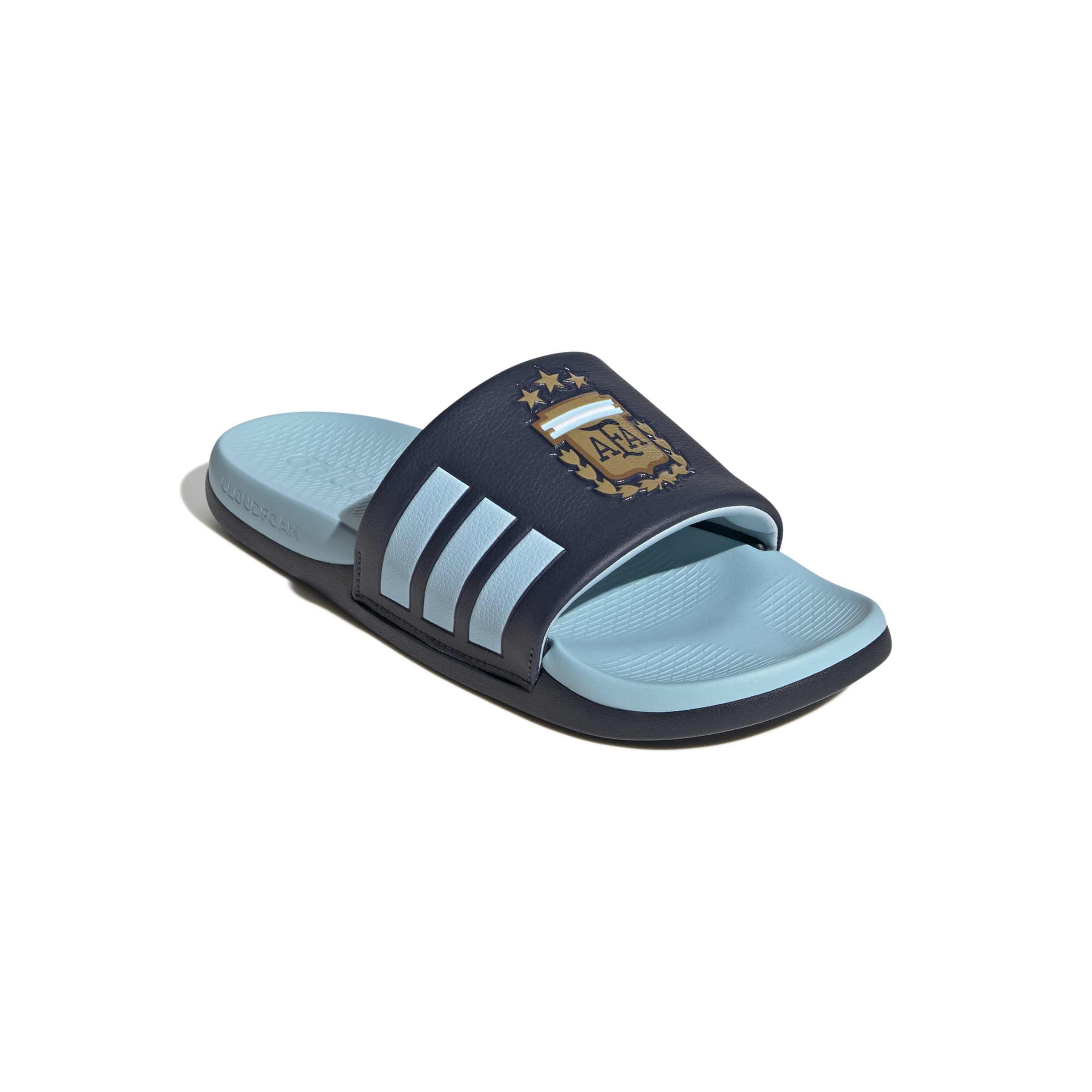 Adidas Adilette Argentinië Slippers Lichtblauw Donkerblauw Goud Adidas Adilette Argentinië Slippers Lichtblauw Donkerblauw Goud - Afbeelding 3