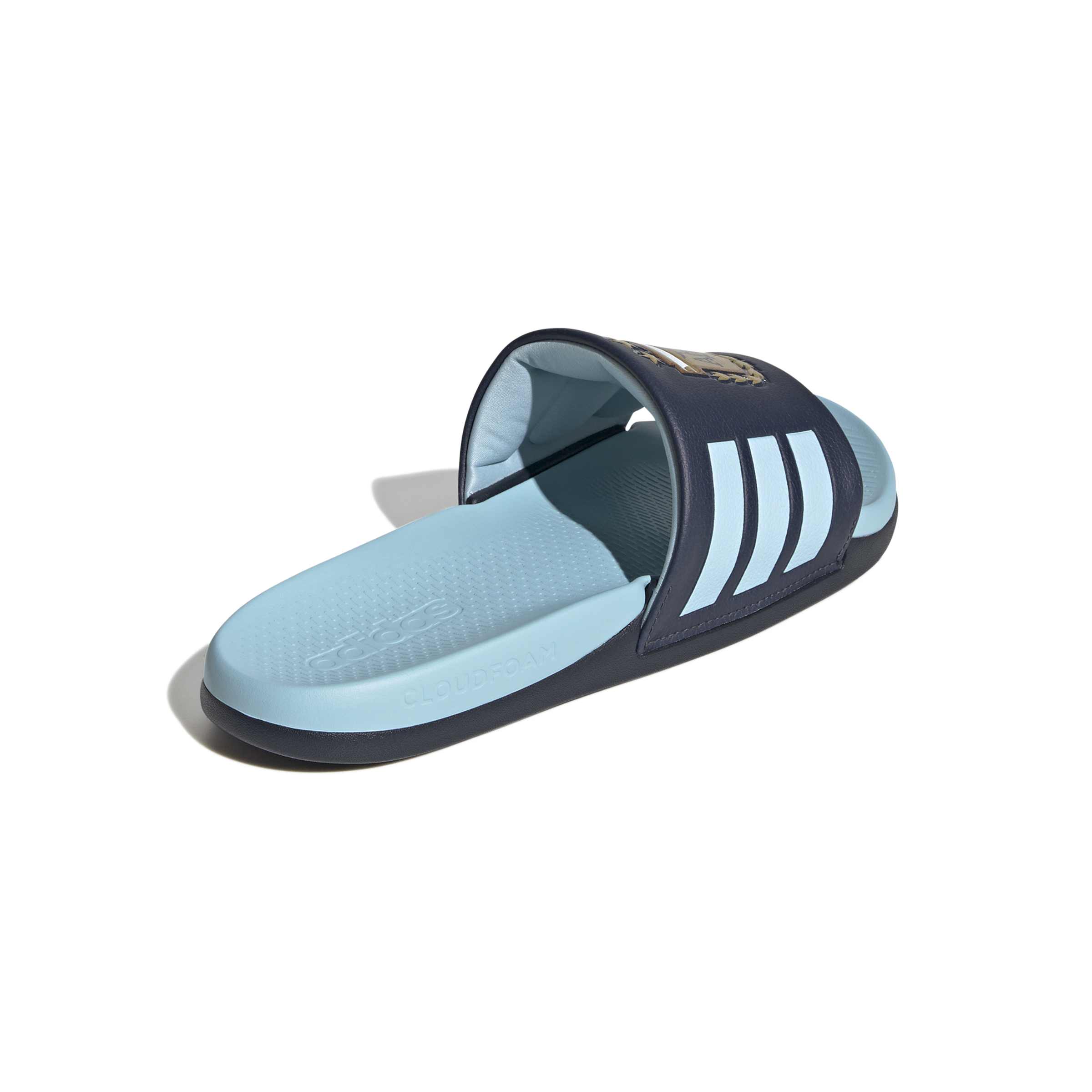 Adidas Adilette Argentinië Slippers Lichtblauw Donkerblauw Goud Adidas Adilette Argentinië Slippers Lichtblauw Donkerblauw Goud - Afbeelding 4