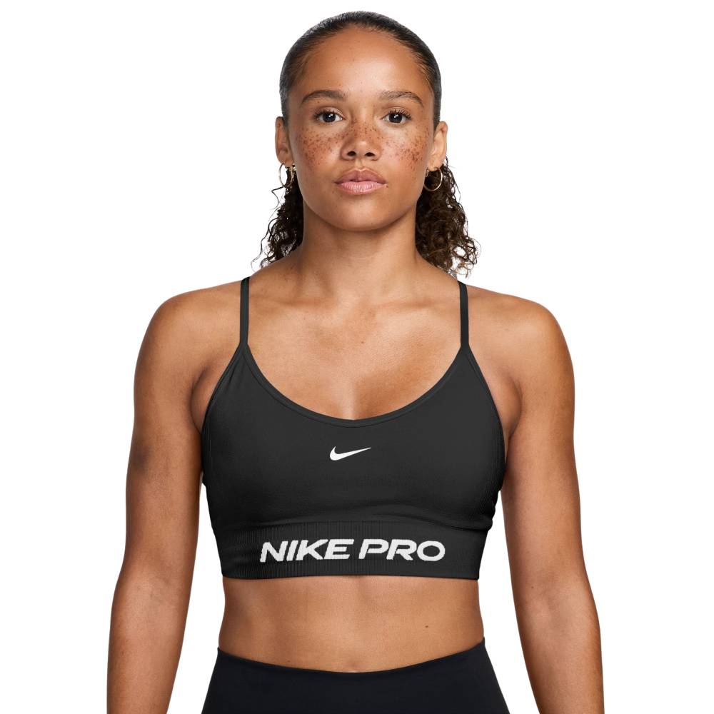 Nike Pro Seamless Sportbeha Dames Zwart Wit Nike Pro Seamless Sportbeha Dames Zwart Wit