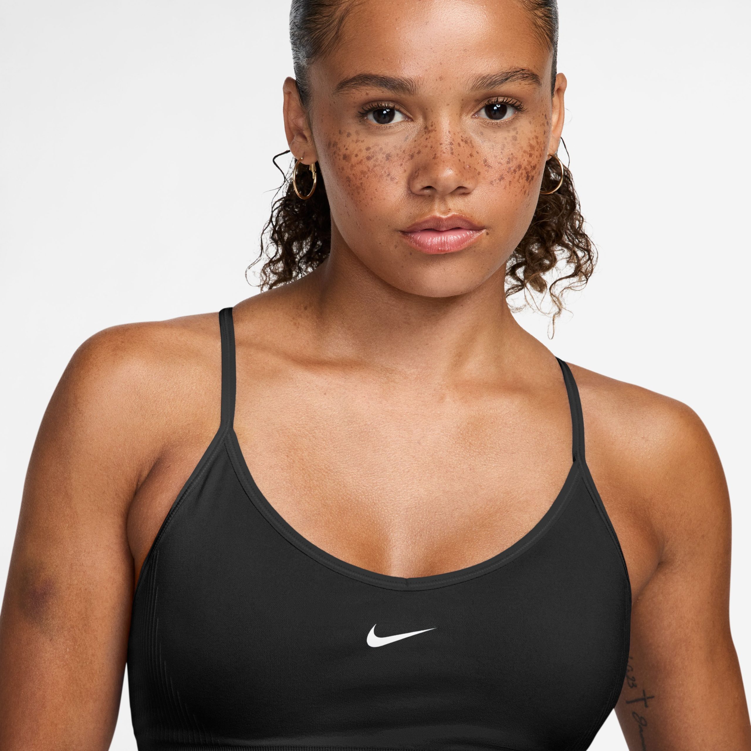 Nike Pro Seamless Sportbeha Dames Zwart Wit Nike Pro Seamless Sportbeha Dames Zwart Wit - Afbeelding 3