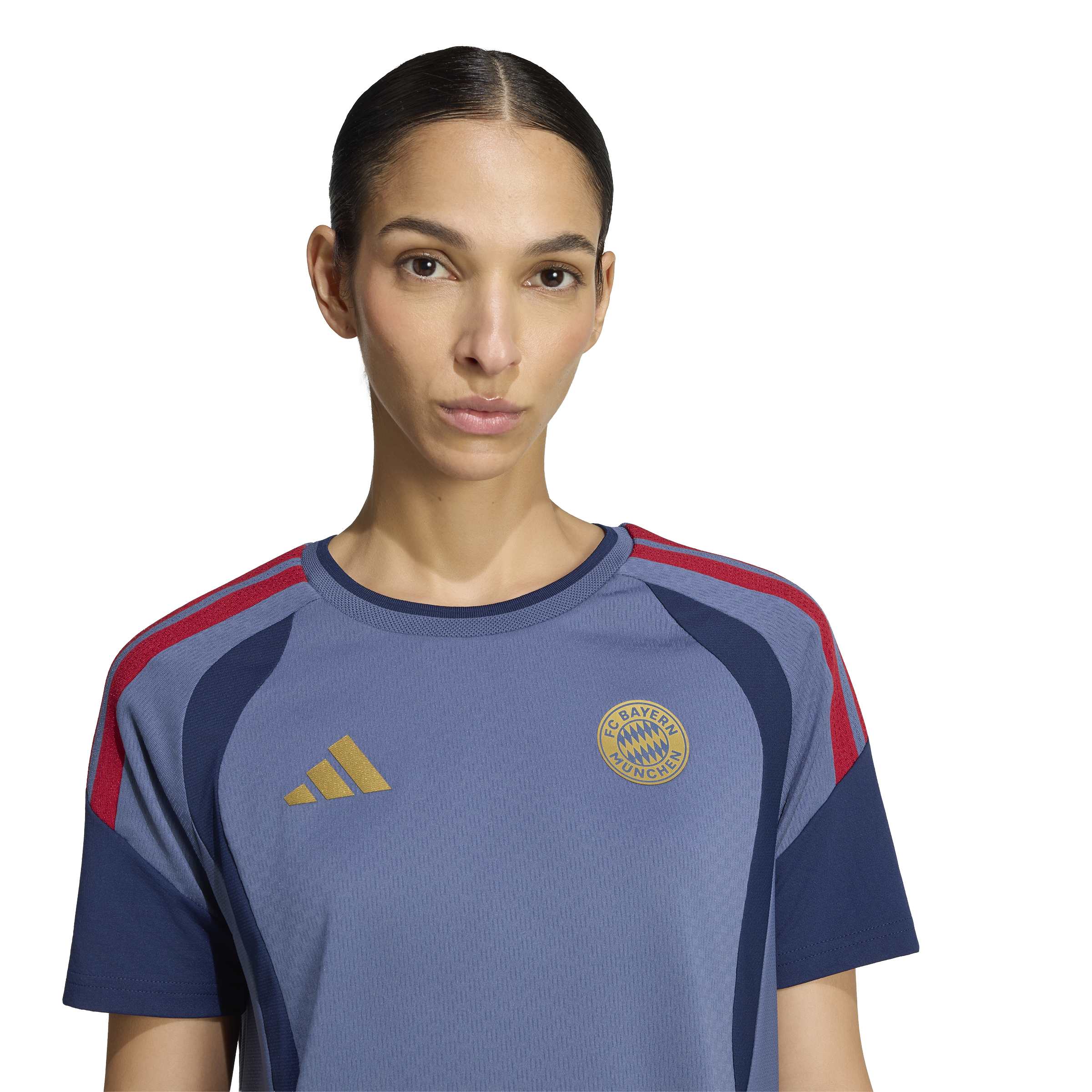 Adidas Bayern München Trainingsshirt 2026-2027 Dames Donkerblauw Rood Goud Adidas Bayern München Trainingsshirt 2026-2027 Dames Donkerblauw Rood Goud - foto 3