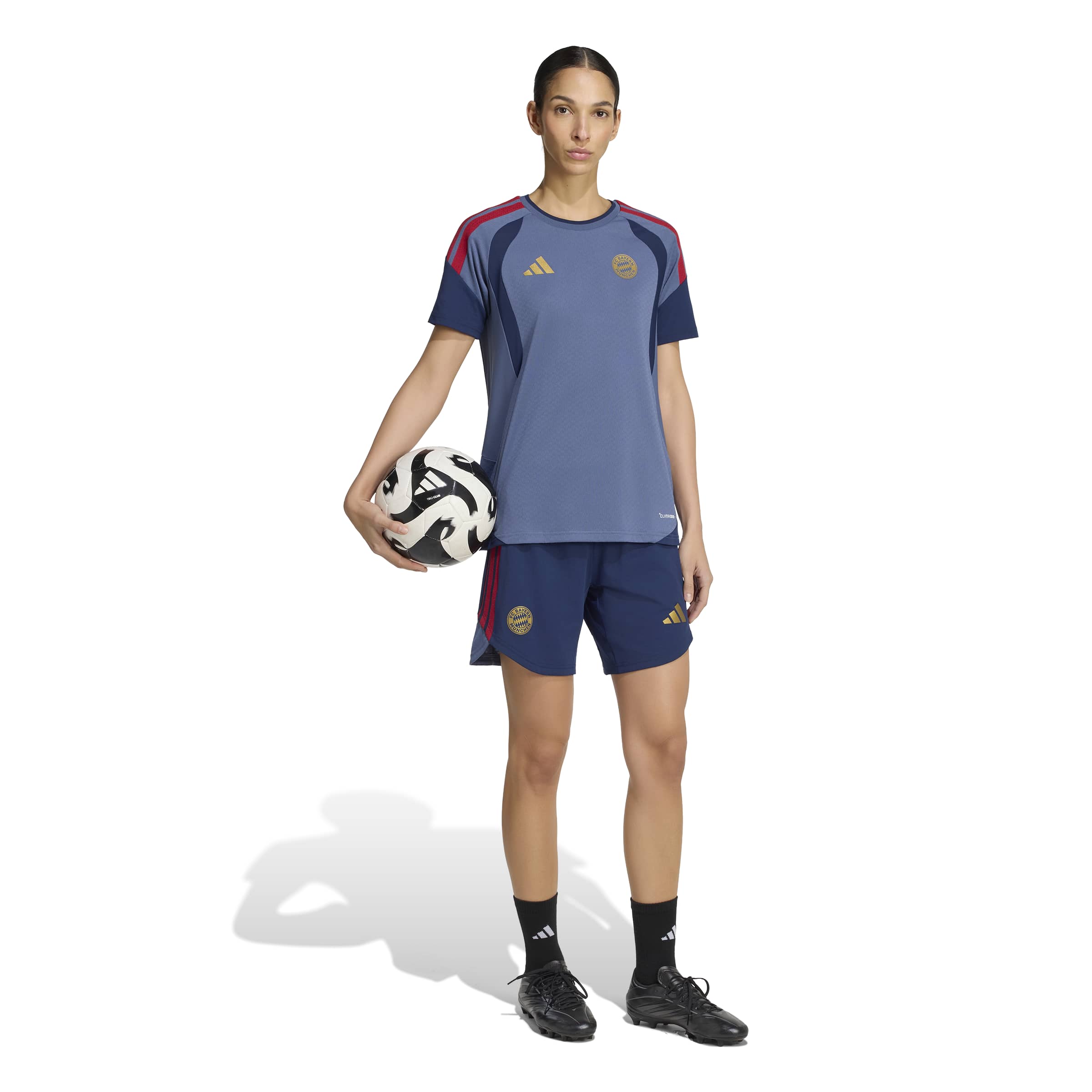 Adidas Bayern München Trainingsshirt 2026-2027 Dames Donkerblauw Rood Goud Adidas Bayern München Trainingsshirt 2026-2027 Dames Donkerblauw Rood Goud - foto 5