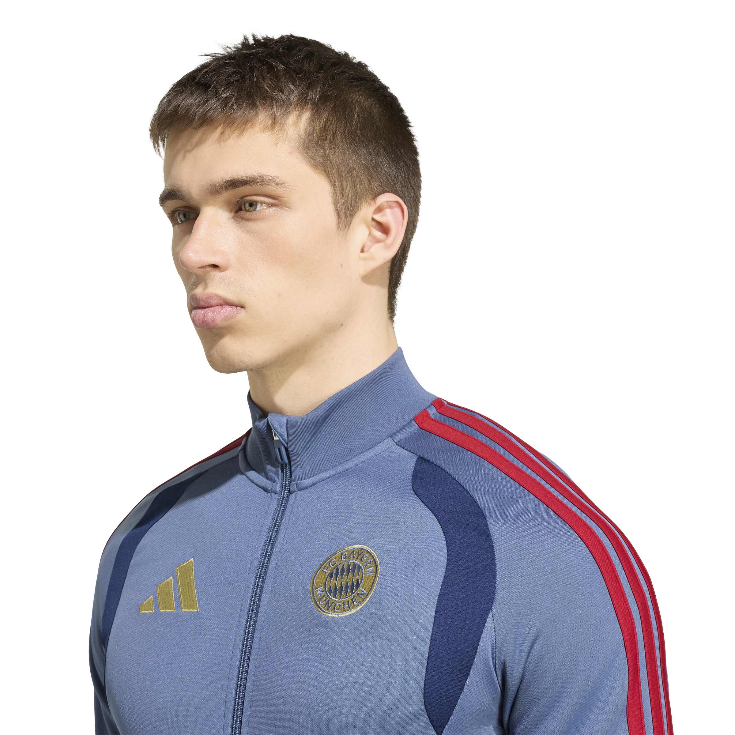 Adidas Bayern München Trainingspak Full-Zip 2026-2027 Donkerblauw Rood Goud Adidas Bayern München Trainingspak Full-Zip 2026-2027 Donkerblauw Rood Goud - foto 3