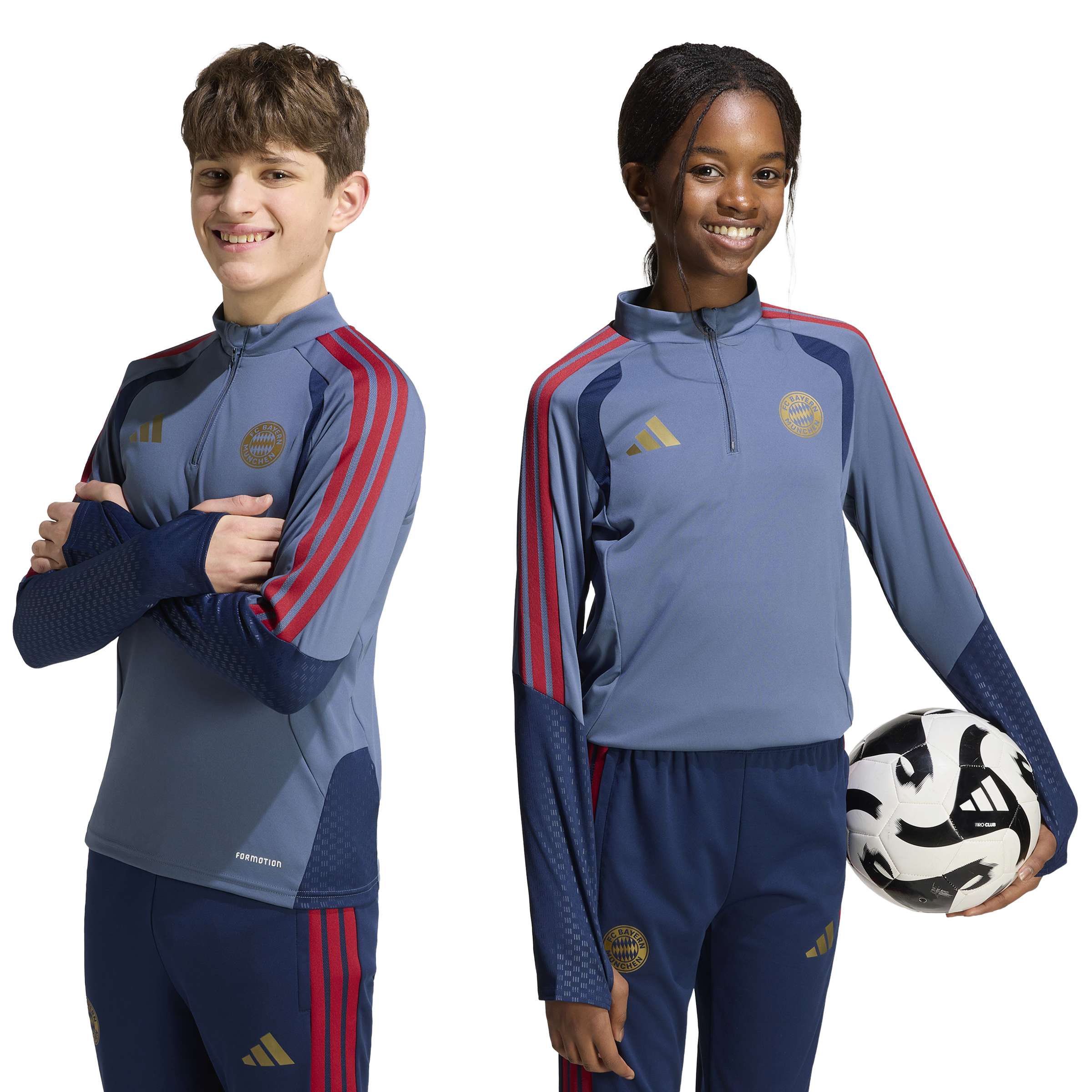 Adidas Bayern München Trainingstrui 1/4-Zip 2026-2027 Kids Donkerblauw Rood Goud Adidas Bayern München Trainingstrui 1/4-Zip 2026-2027 Kids Donkerblauw Rood Goud - foto 6