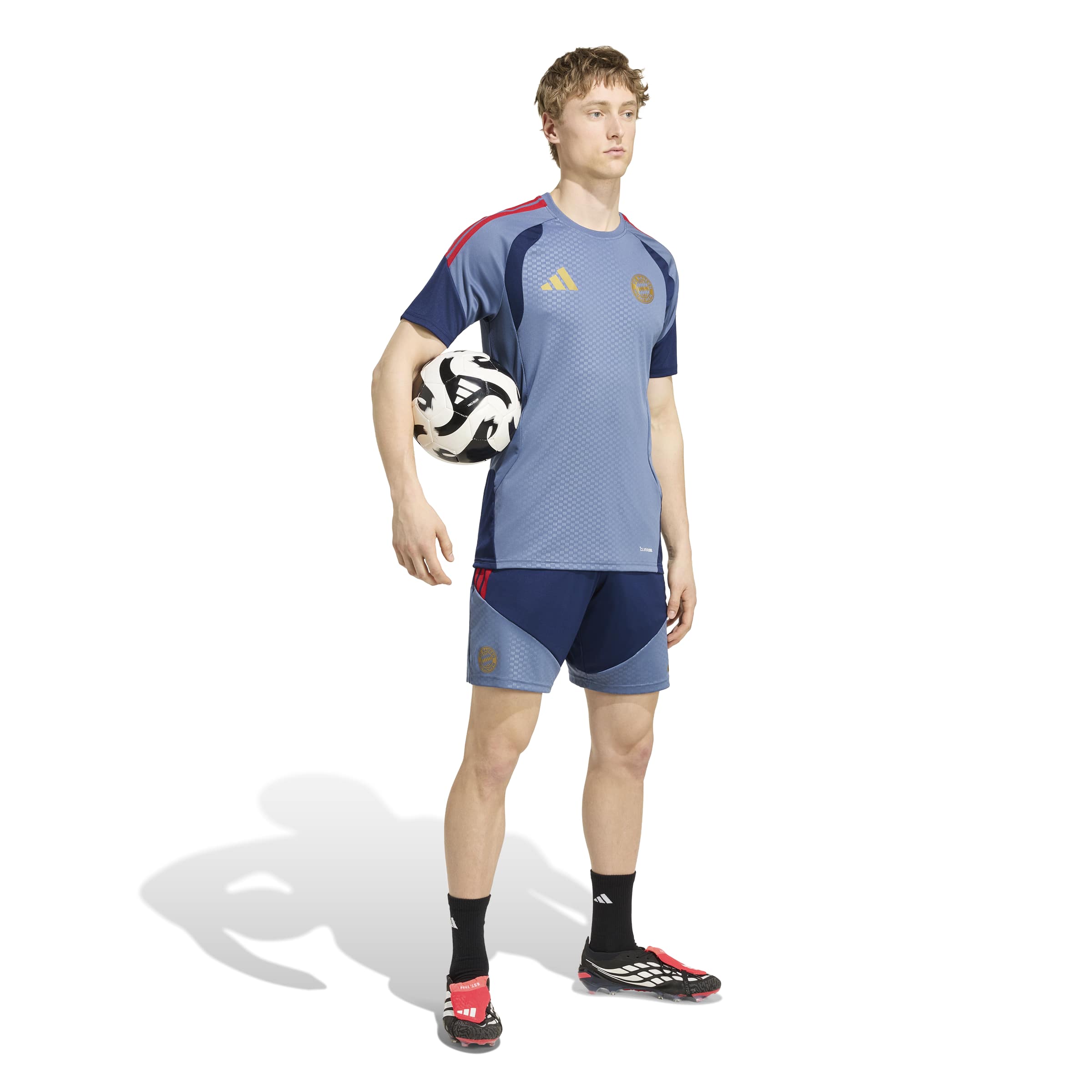 Adidas Bayern München Trainingsshirt 2026-2027 Donkerblauw Rood Goud Adidas Bayern München Trainingsshirt 2026-2027 Donkerblauw Rood Goud - foto 5