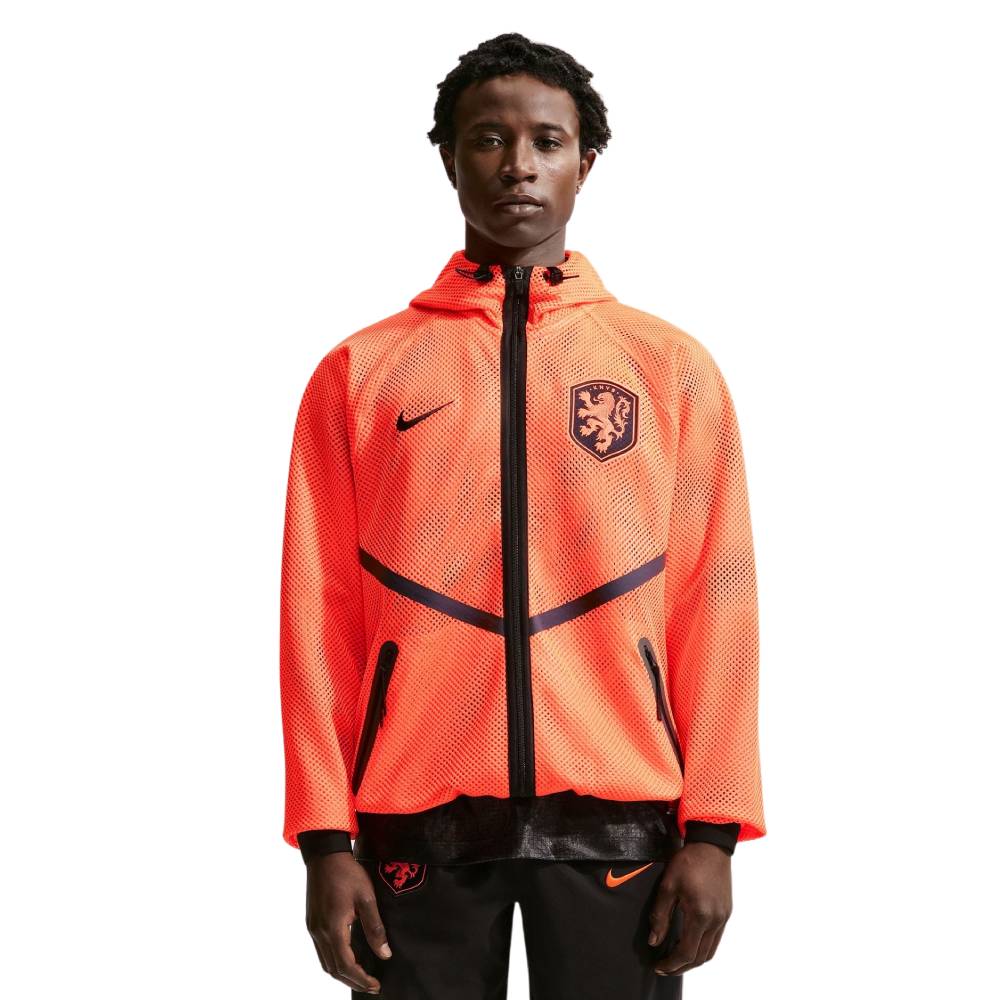 Nike Nederland Anthem Trainingsjack KMC 2026-2028 Oranje Zwart Nike Nederland Anthem Trainingsjack KMC 2026-2028 Oranje Zwart