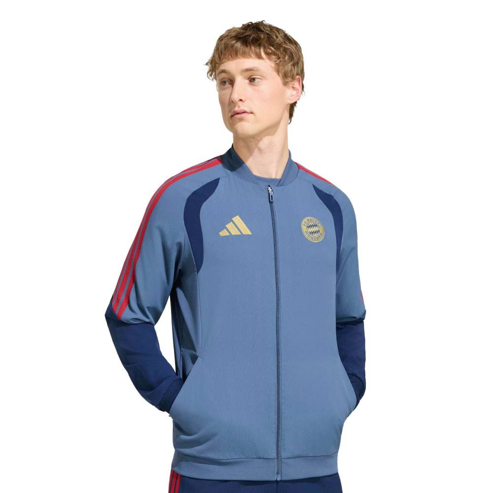 Adidas Bayern München Presentatie Trainingsjack 2026-2027 Donkerblauw Rood Goud Adidas Bayern München Presentatie Trainingspak 2026-2027 Donkerblauw Rood Goud - foto 3