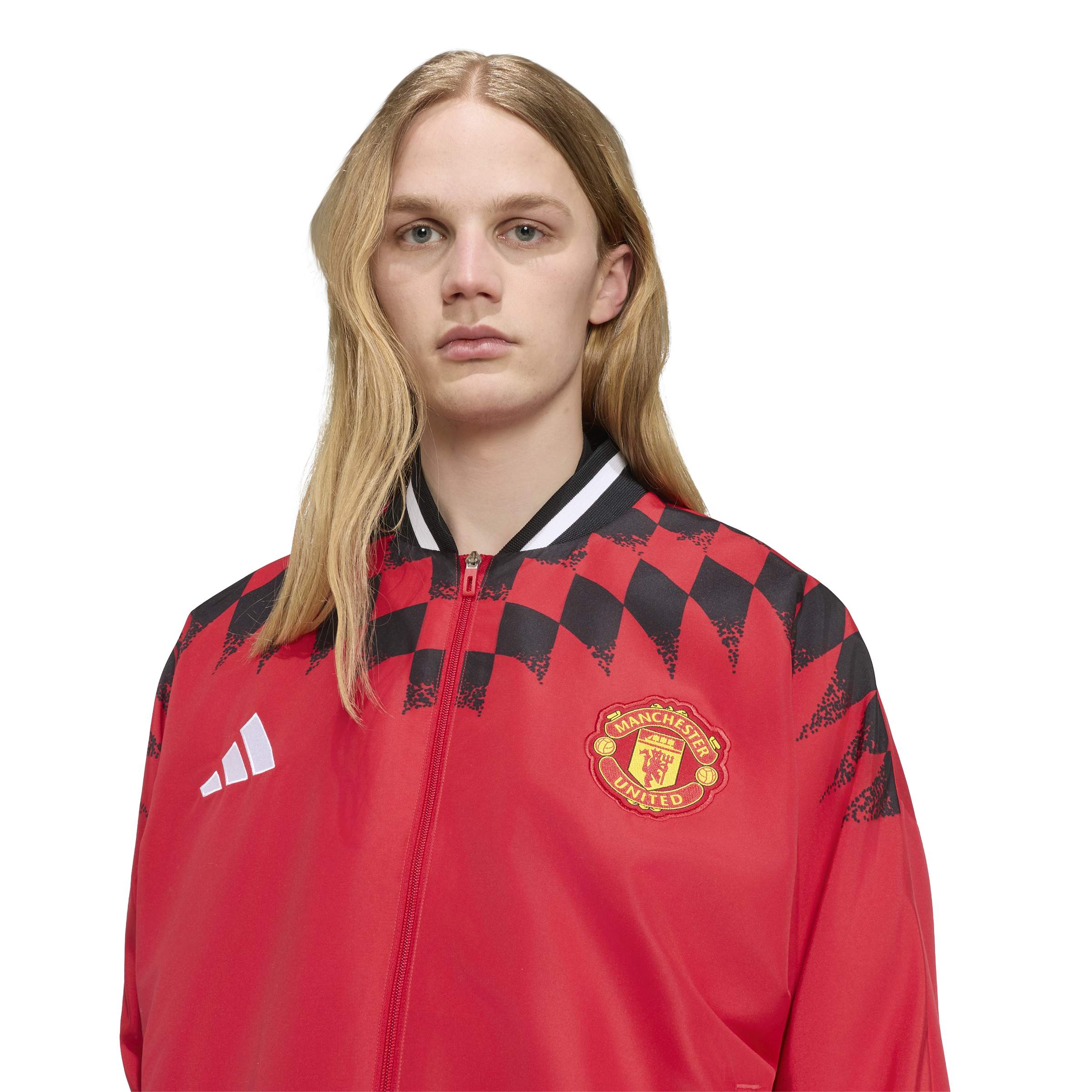 Adidas Manchester United Stadium Trainingsjack 2026-2027 Rood Zwart Wit Adidas Manchester United Stadium Trainingsjack 2026-2027 Rood Zwart Wit - foto 3