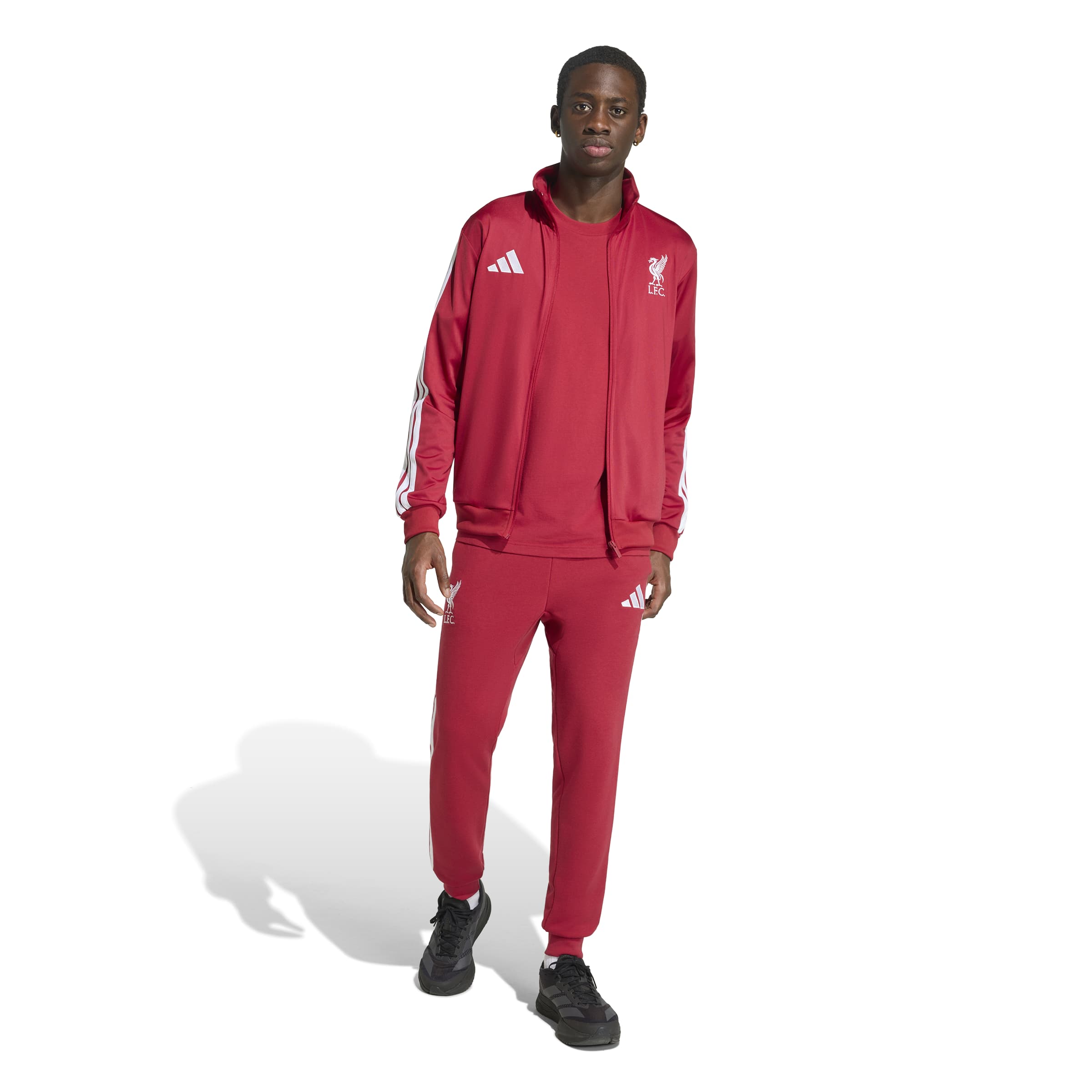 Adidas Liverpool DNA Trainingsjack 2026-2027 Rood Wit Adidas Liverpool DNA Trainingspak Full-Zip 2026-2027 Rood Wit