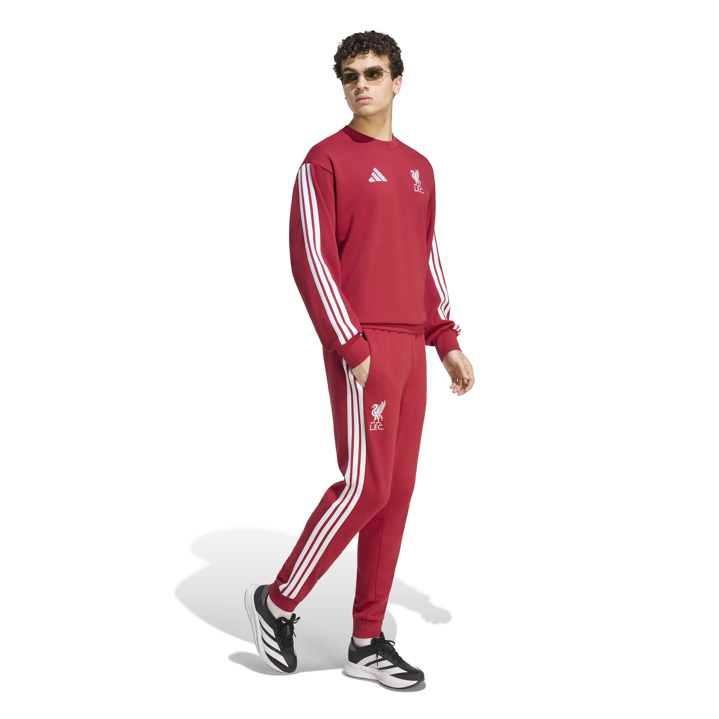 Adidas Liverpool DNA Crew Sweater 2026-2027 Rood Wit Adidas Liverpool DNA Crew Trainingspak 2026-2027 Rood Wit