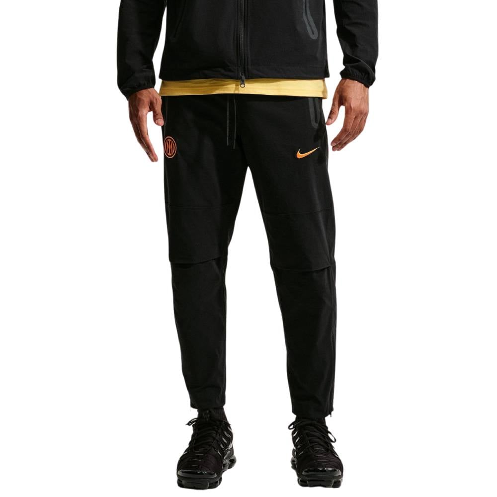 Nike Inter Milan Tech Woven Trainingsbroek 2026-2027 Zwart Goudgeel Nike Inter Milan Tech Woven Trainingsbroek 2026-2027 Zwart Goudgeel