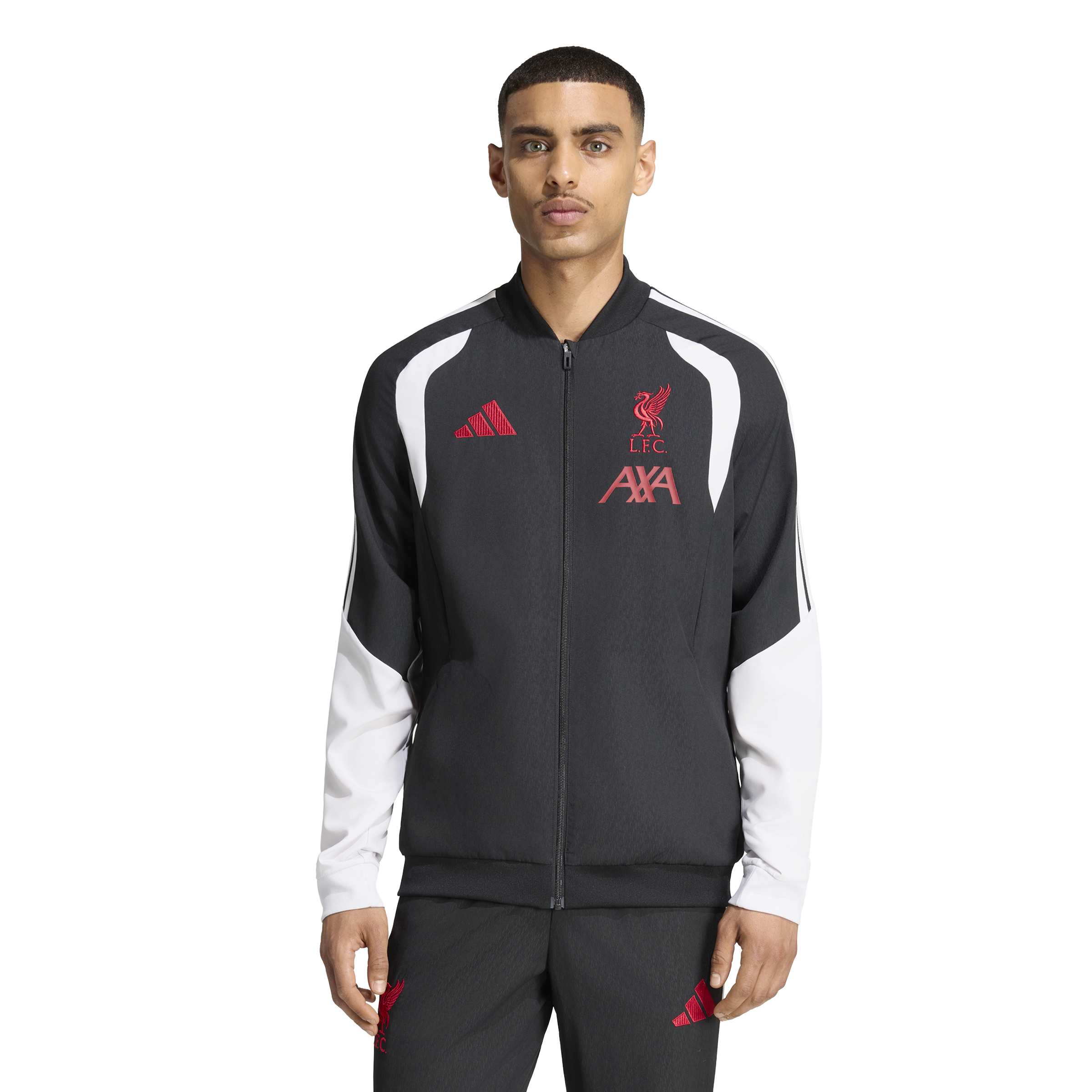 Adidas Liverpool Presentatie Trainingsjack 2026-2027 Zwart Grijs Wit Rood Adidas Liverpool Presentatie Trainingspak 2026-2027 Zwart Grijs Wit Rood - foto 3