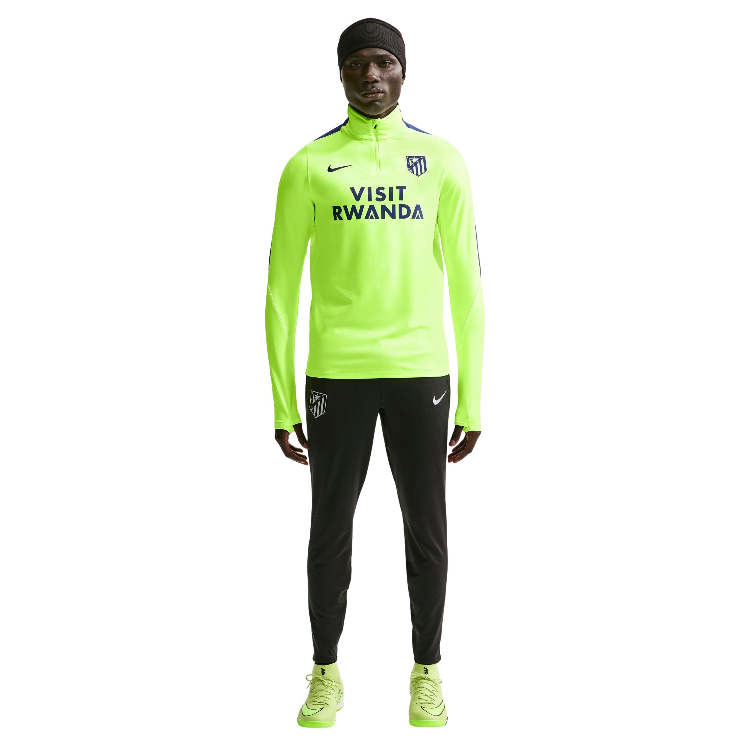 Nike Atletico Madrid Strike Trainingspak 1/4-Zip 2026-2027 Neongroen Zwart Donkerblauw Wit Nike Atletico Madrid Strike Trainingspak 1/4-Zip 2026-2027 Neongroen Zwart Donkerblauw Wit