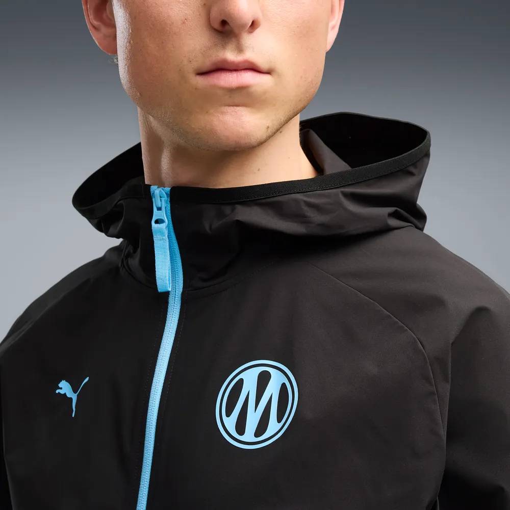 PUMA Olympique Marseille Pumatech Woven Trainingspak 2026-2027 Zwart Blauw PUMA Olympique Marseille Pumatech Woven Trainingspak 2026-2027 Zwart Blauw - Afbeelding 4