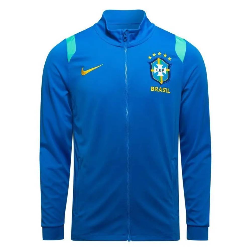 Nike Brazilië Academy Pro Trainingsjack 2026-2028 Blauw Goud Nike Brazilië Academy Pro Trainingsjack 2026-2028 Blauw Goud